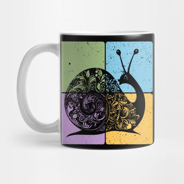 Snail Silhouette Nature-Inspired Minimalist Art by TuncGK